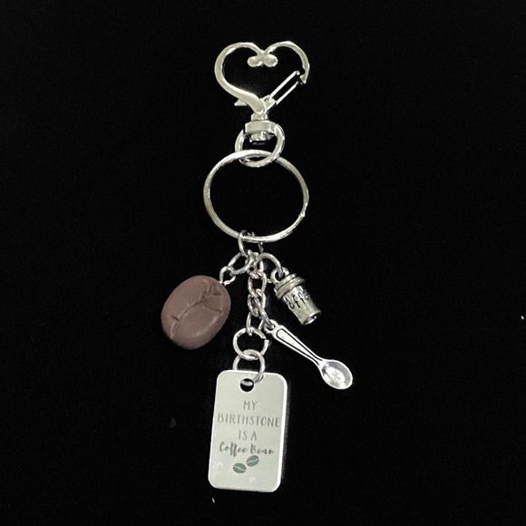 My Birthstone Is Coffee Bean Keychain Bag Charm - Picture 2 of 8
